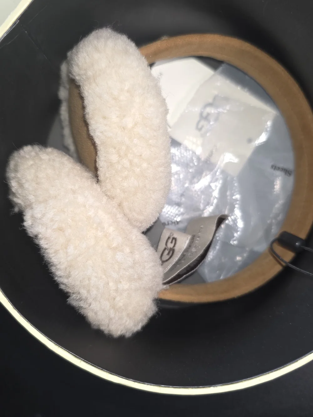 UGG Kids Shearling Earmuffs in Chestnut and Cream